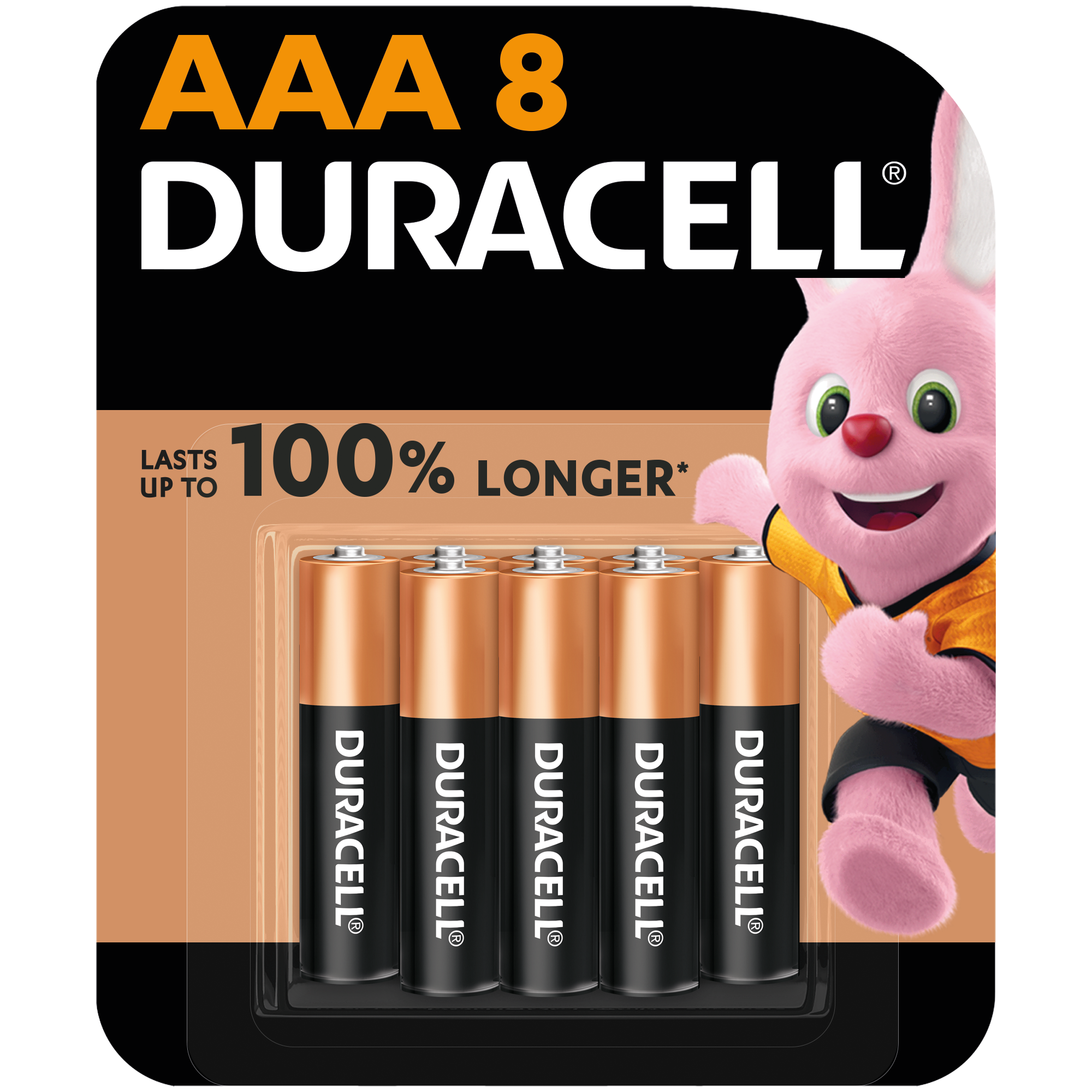 Duracell Type Aaa Alkaline Batteries, Pack Of 8