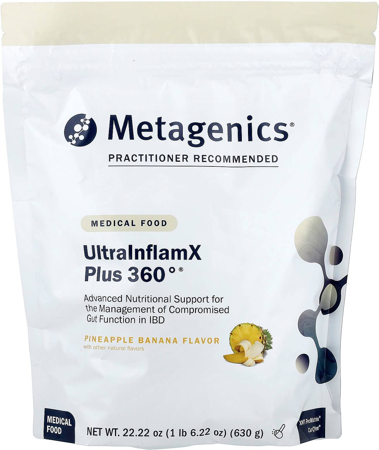 Metagenics Ultrainflamx Plus 360° Pineapple Banana  - 630 gm