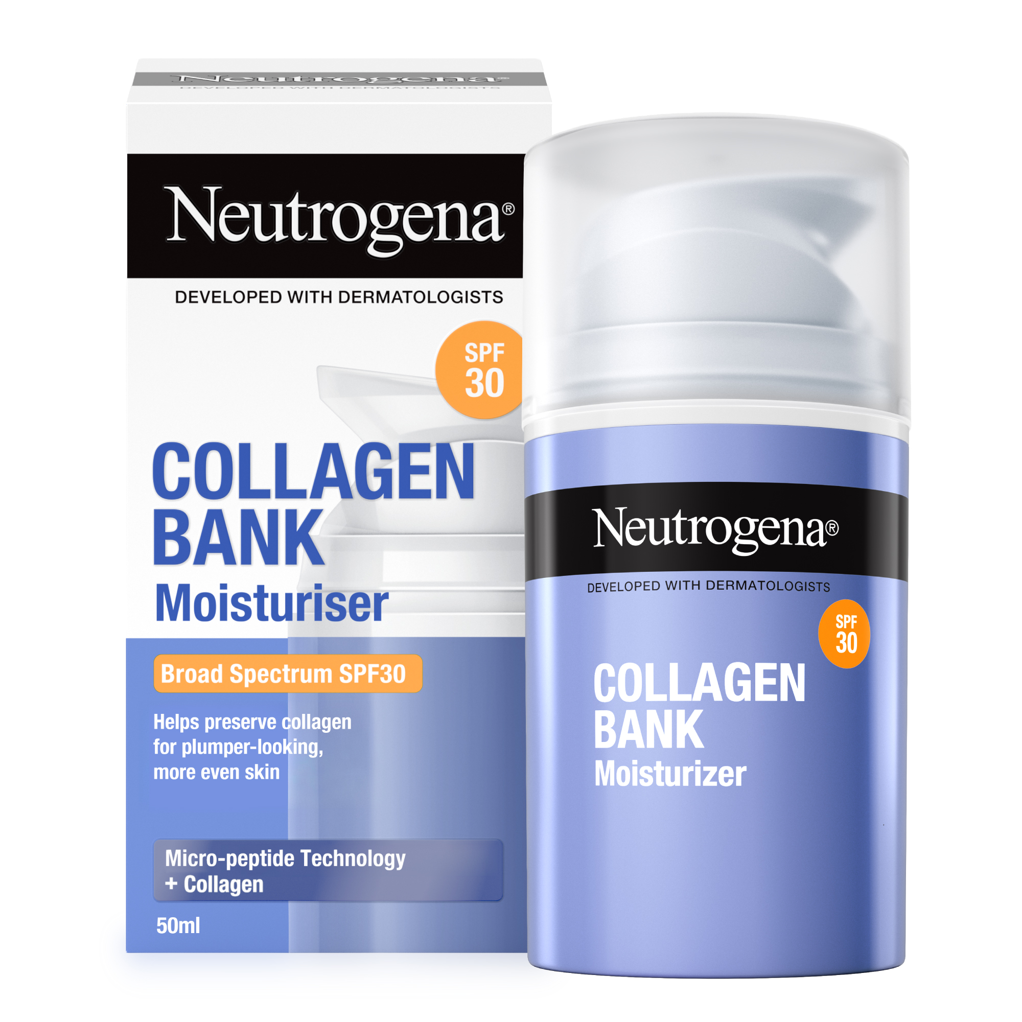 Neutrogena Collagen Bank SPF 30 Day Face Moisturizer, 50 ml