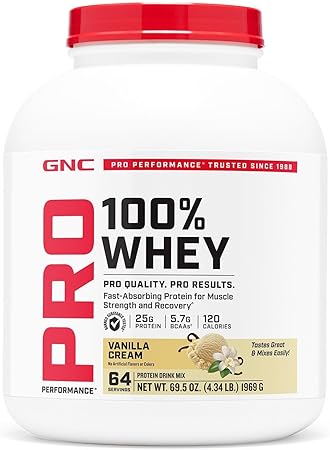 GNC Pro Performance 100% Whey Protein Vanilla Cream - 69.5 Oz