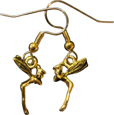 Disney Tinker Bell Stainless Steel Earrings - 24K (Gold Plated)