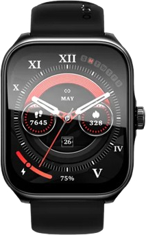 Oraimo Watch Smart AM Smart Watch, 2.01 Inch AMOLED Screen Curved - Light Chrome
