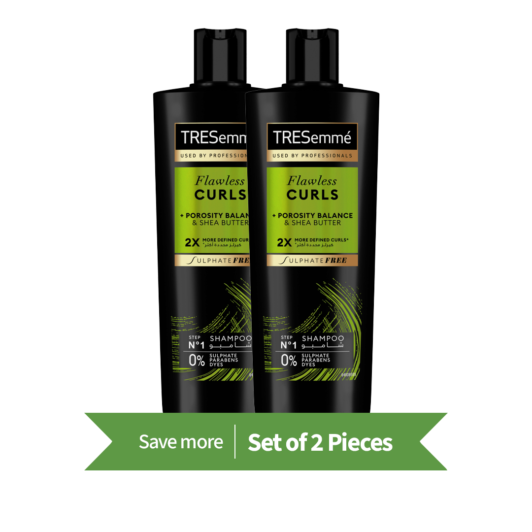 TRESEMME Shampoo, Flawless Curls, with Porosity Balance & shea butter, 350ml- Twin Pack