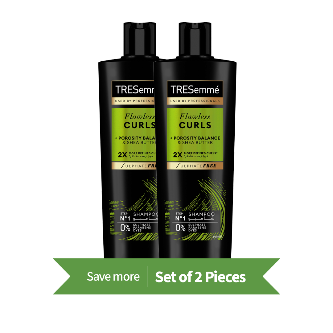 TRESemmé Pro Curls Shampoo,Shea Butter, free from sulphates, 250ml,Twin Pack