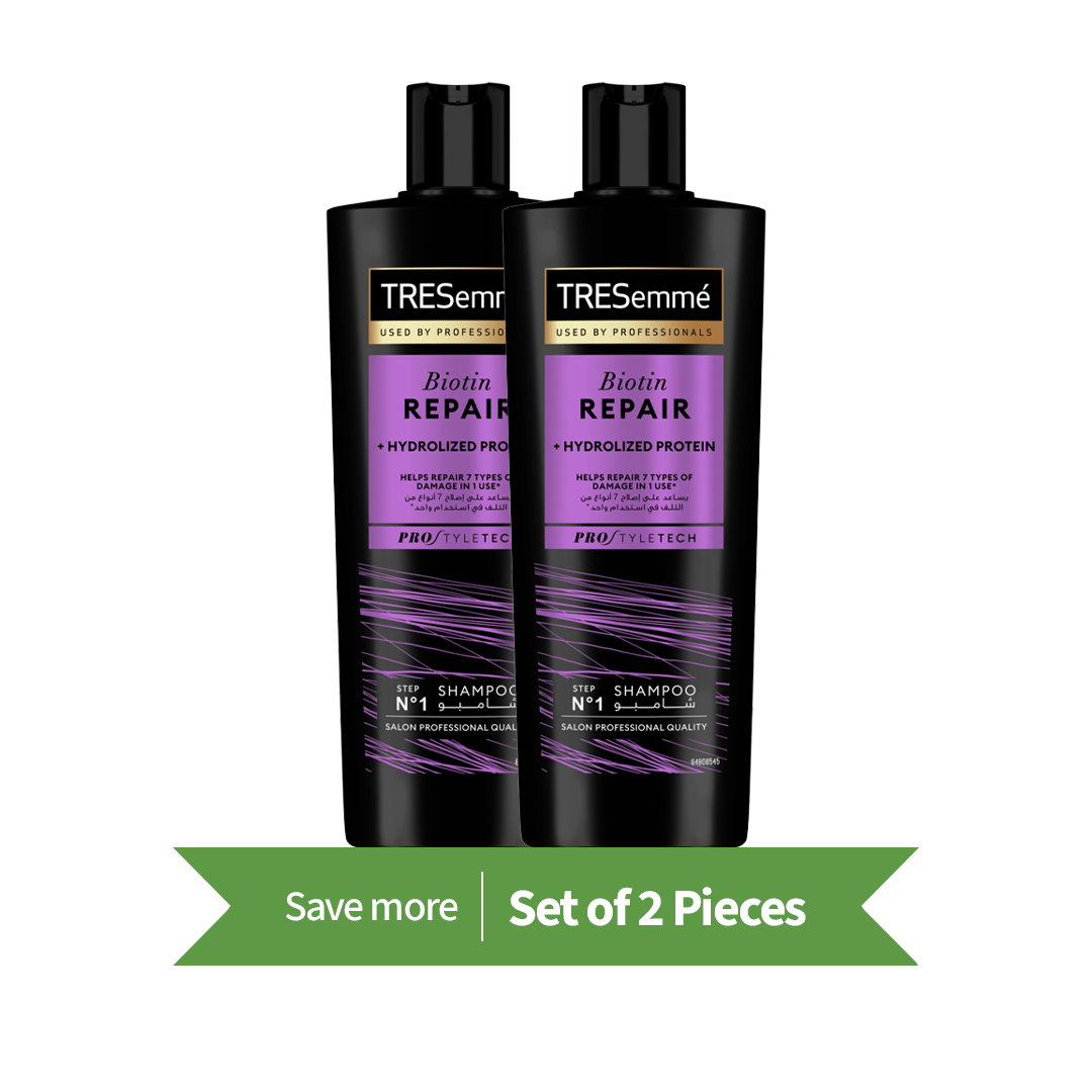 TRESemmé Shampoo, Biotin Repair, 400ml,Twin Pack