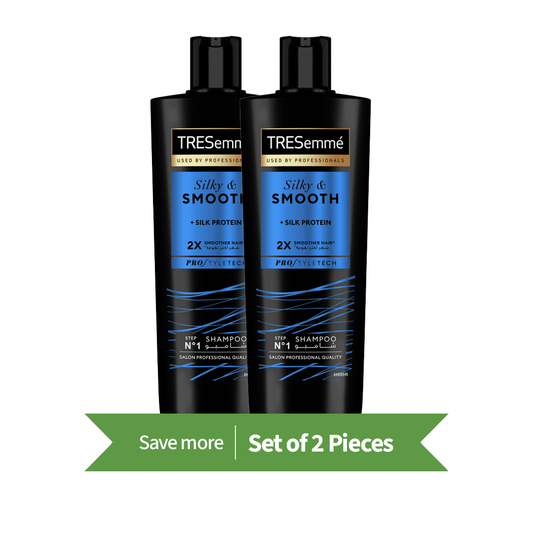TRESemmé Shampoo, Silky & Smooth, 400ml,Twin Pack
