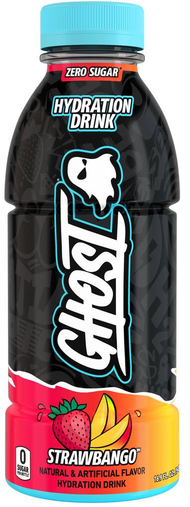 Ghost Hydration Rtd V2 Strawbango 16.9 oz - 12 Pack