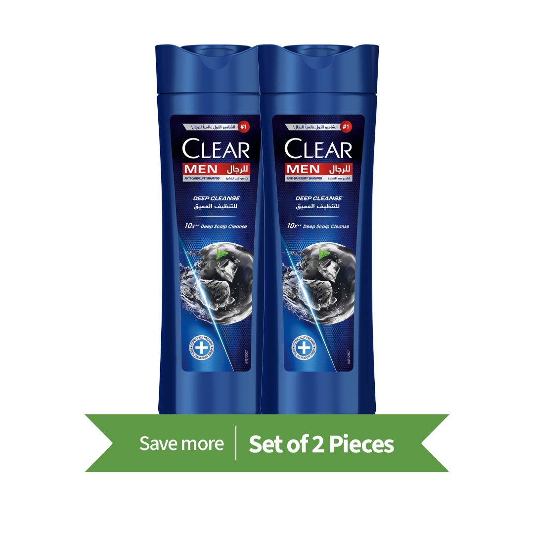 CLEAR Anti-Dandruff Shampoo, Deep Cleanse, 400ml,Twin Pack