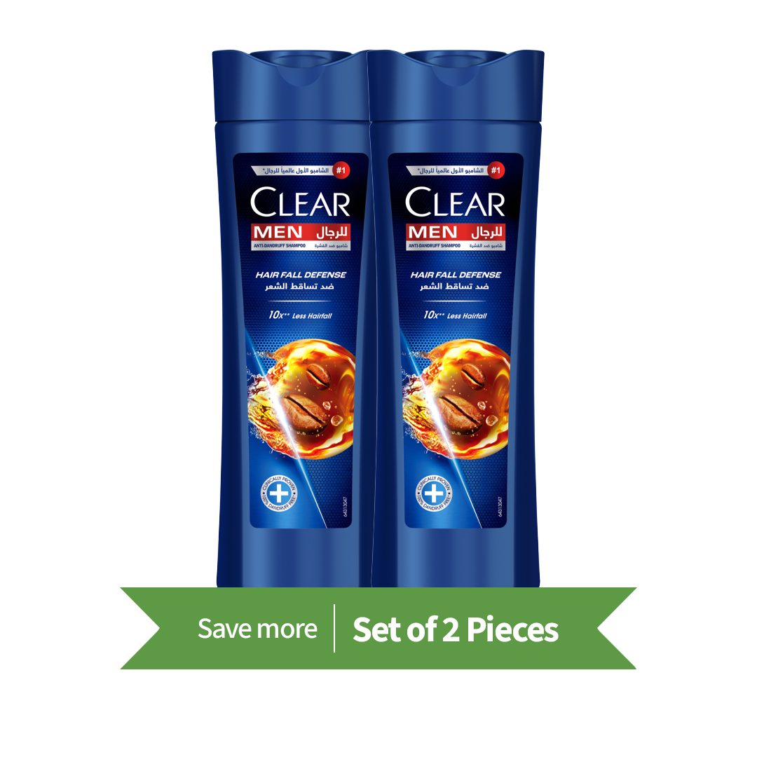 CLEAR Anti-Dandruff 2 in 1 Shampoo, Hair fall Defence, 400ml- Twin Pack