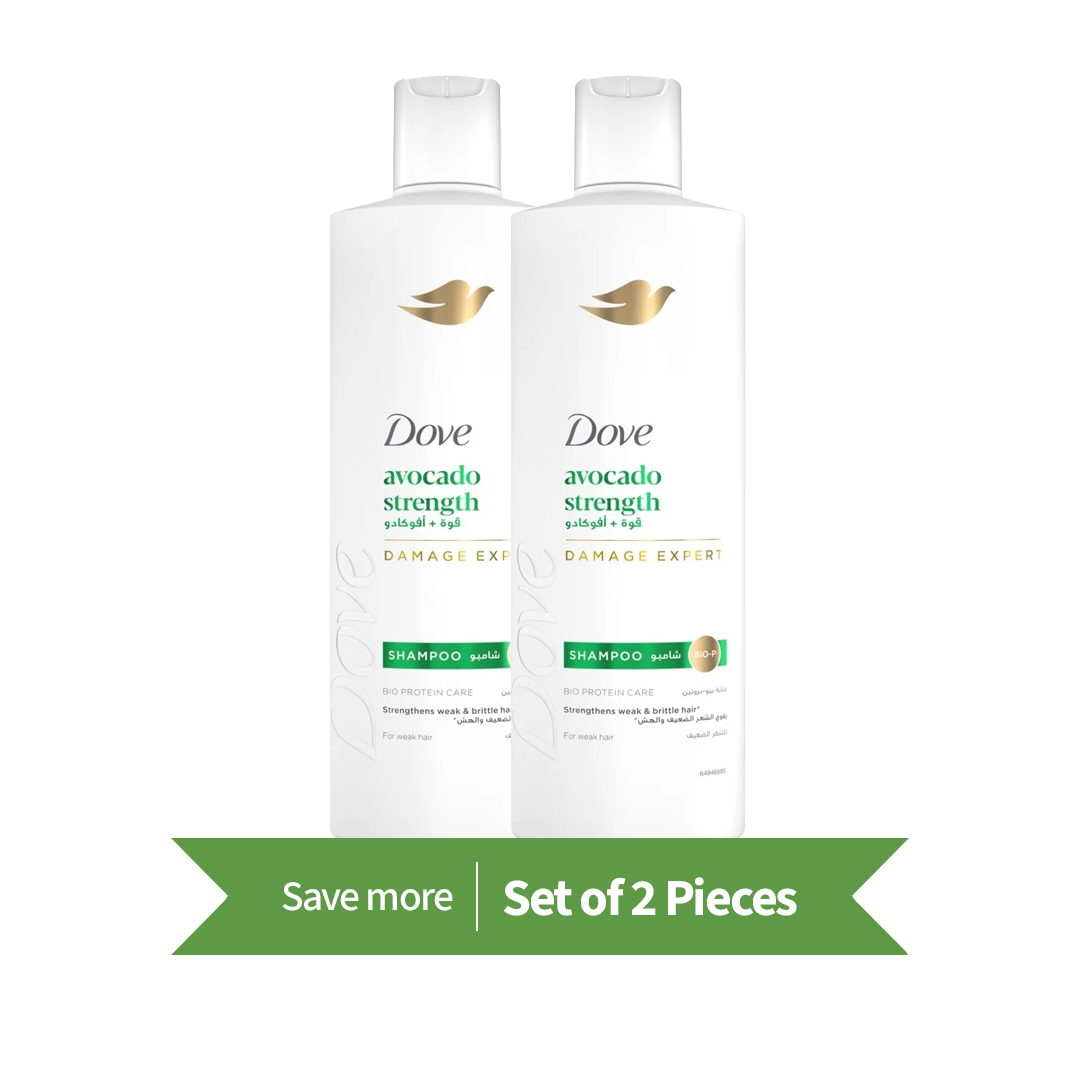 Dove Shampoo, Avocado Strength, 400ml,Twin Pack