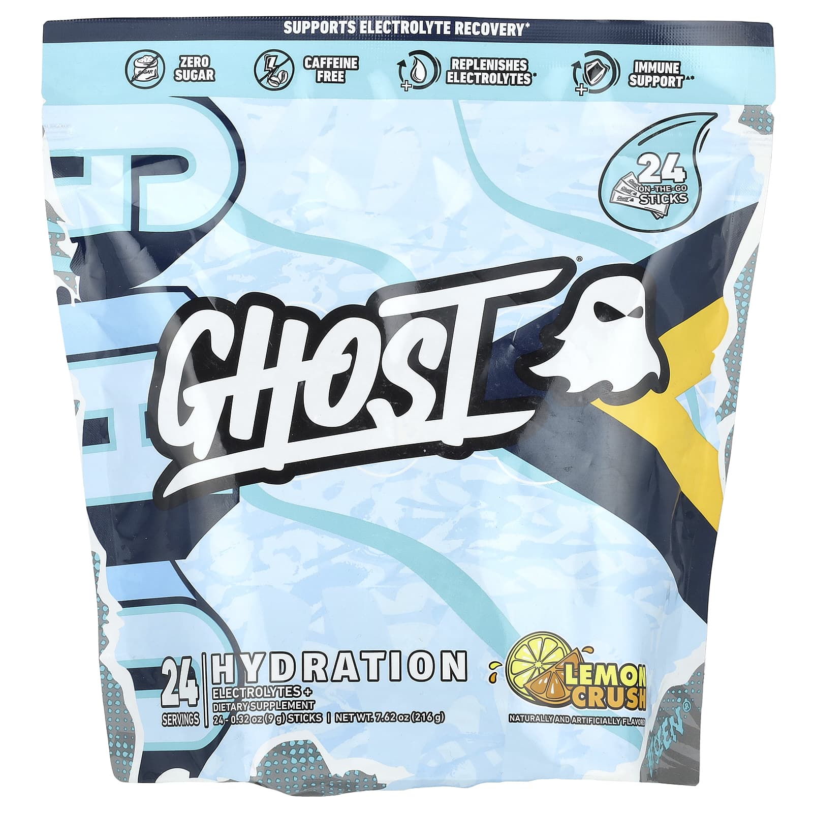 Ghost Hydration Lemon Crush 01 Srv - Sp 24 pk