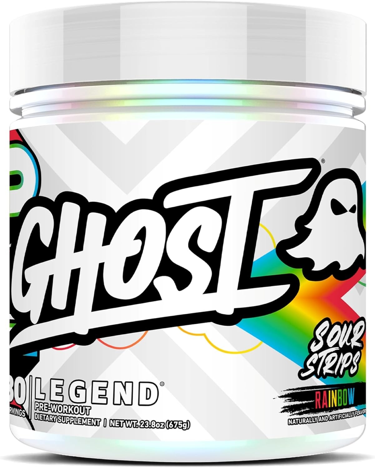 Ghost Legend V4-Sour Strip Rainbow Candy Pre-Workout - 30 Servings