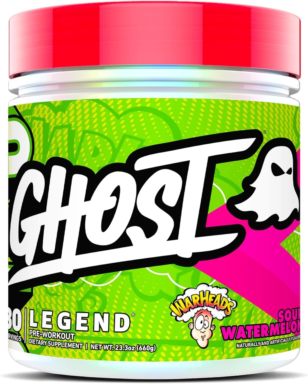Ghost Legend V4-Warheads Sour Watermelon Pre-Workout - 30 Servings