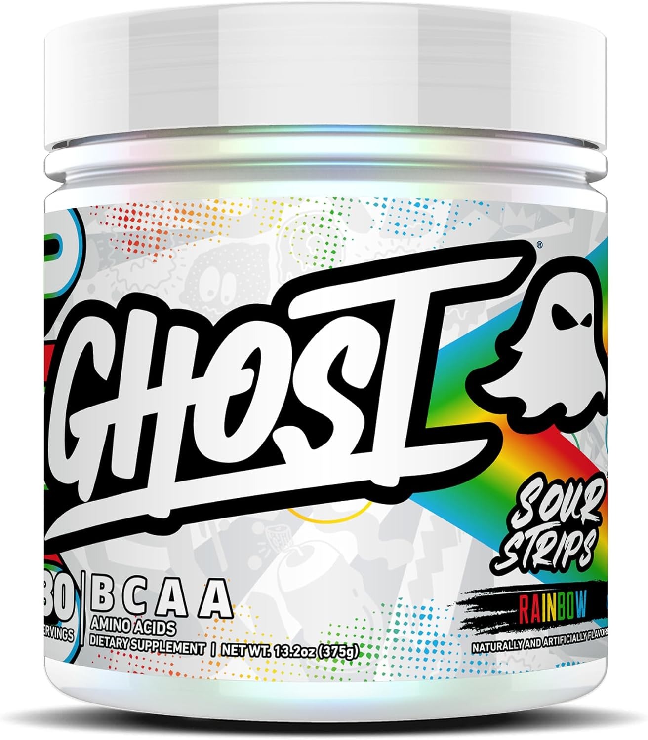 GHOST BCAA V2 Sour Strips Rainbow Candy - 30 Servings