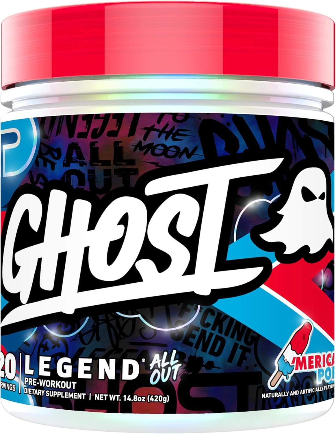Ghost Legend All Out V2 Merica Pop Pre Workout Powder - 20 Servings