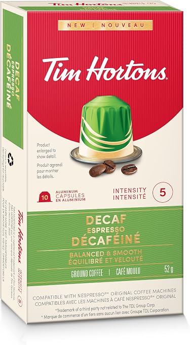 Tim Hortons Nespresso Decaf - 10 Capsules