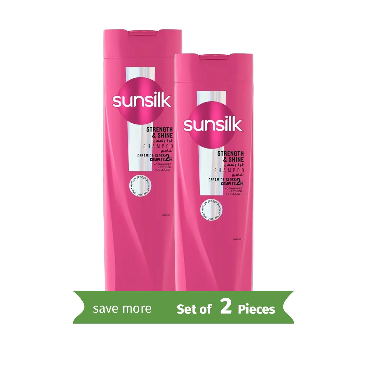 SUNSILK Shampoo, Strength & Shine, 400ml- Twin Pack