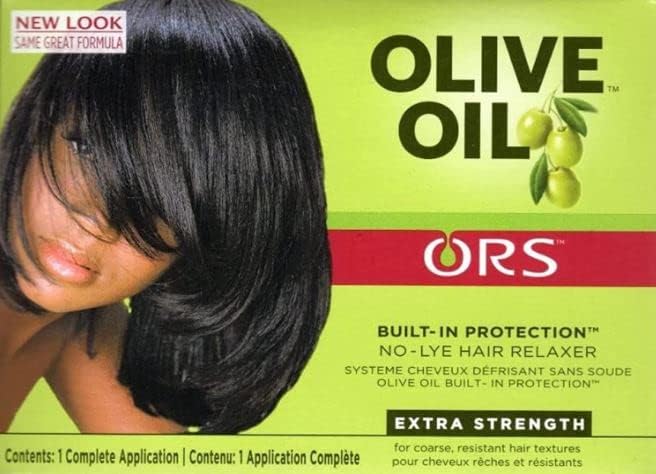 ORS Olive Oil No-Lye Hair Relaxer, Built in Protection for Coarse, Resistent Hair, Extra Strength