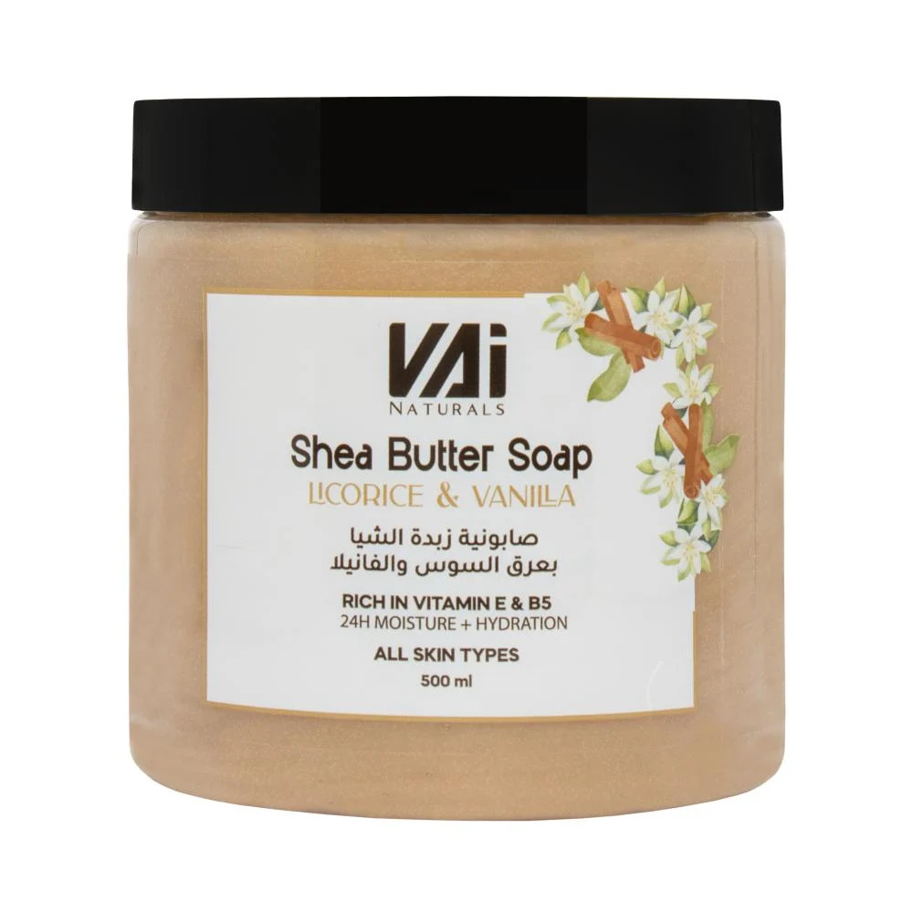 Vai Liquorice And Vanilla Shea Butter Soap 500 ml