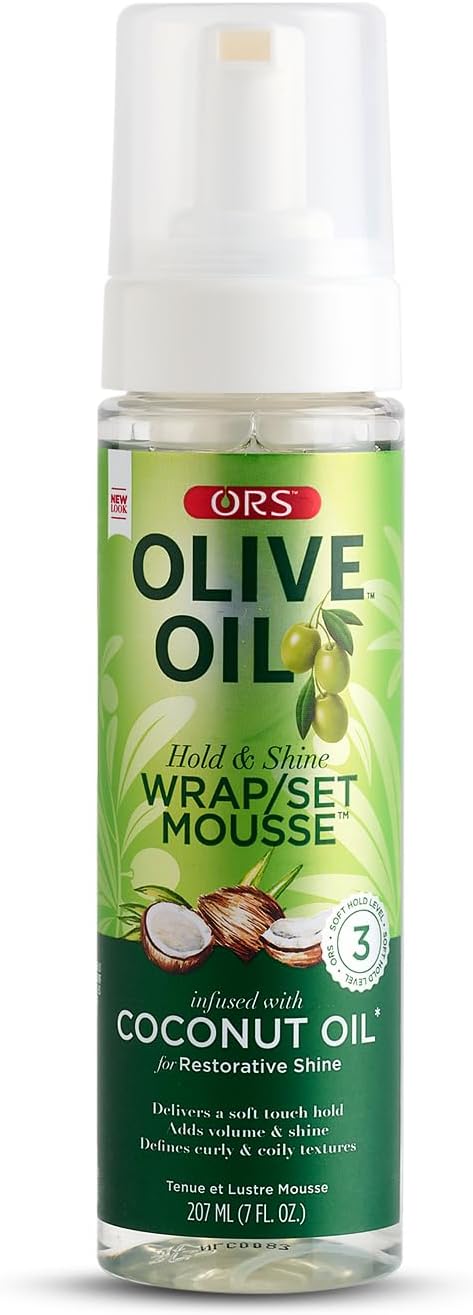 ORS Olive Oil Wrap-Set Hair Mousse Frizz Control & Shine – 207ml
