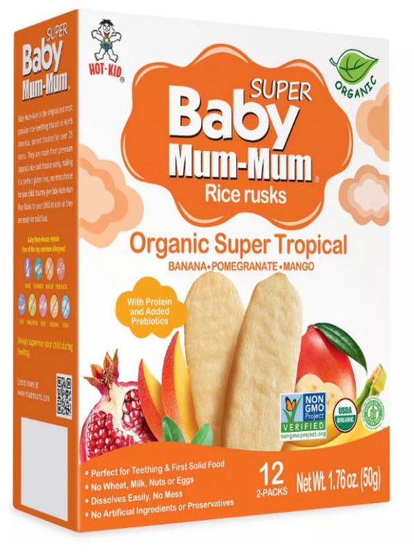 HOT-KID Baby Mum-Mum  Rice Organic Biscuit Tropical 50g