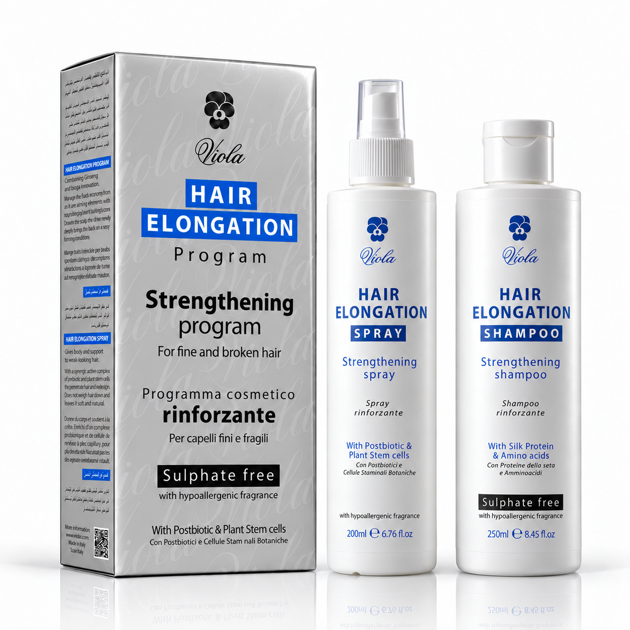Viola Hair Elongation Program (Spray 200 ml + Shampoo 250 ml)
