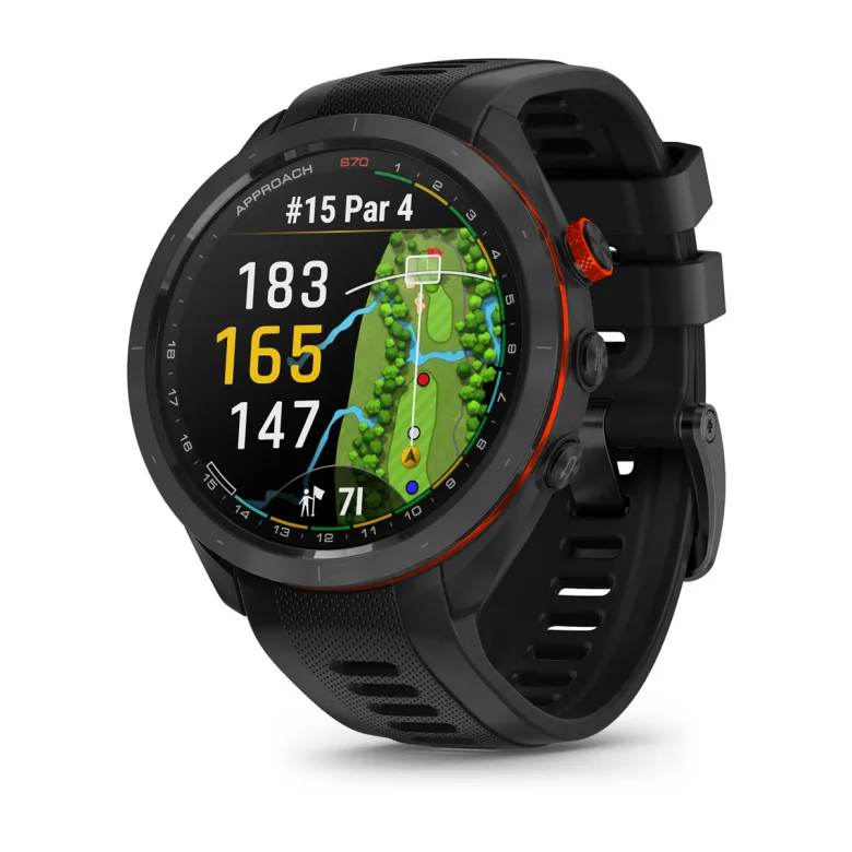 Garmin Approach S70 Smartwatch Black Silicone Band 47mm