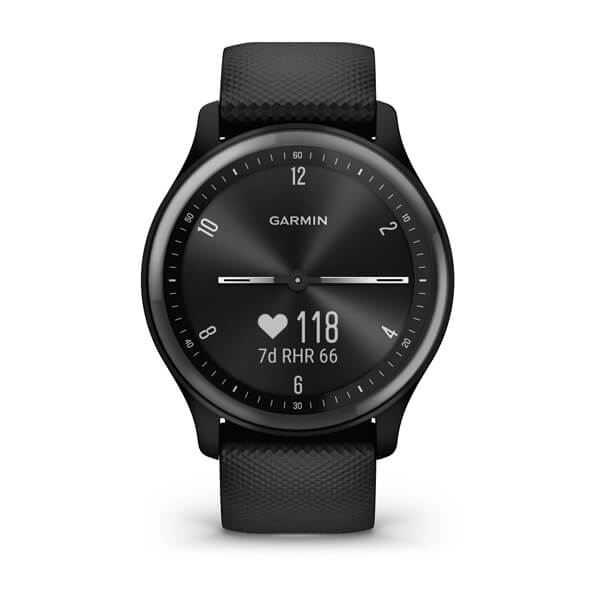 Garmin Vivomove Sport Smartwatch Black Silicone Band