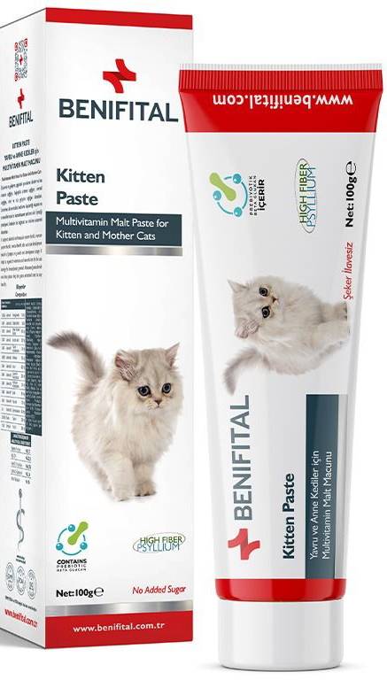 Benifital Multivitamin Paste For Kitten & Mother Cat - 100 gm