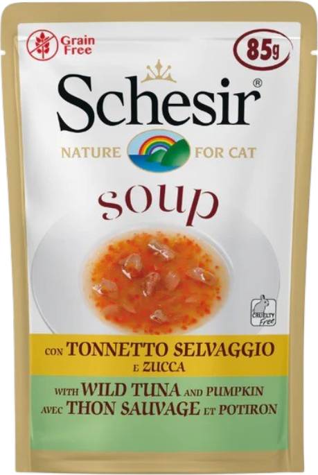 Schesir Wild Tuna & Pumpkin Soup Cat Food - 85 gm