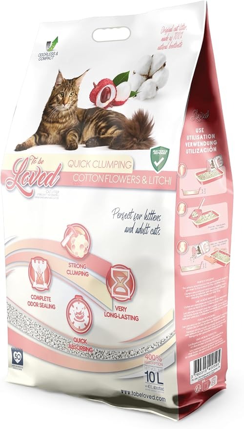 To Be Loved Cotton Flower Scent Cat Litter - 10 l