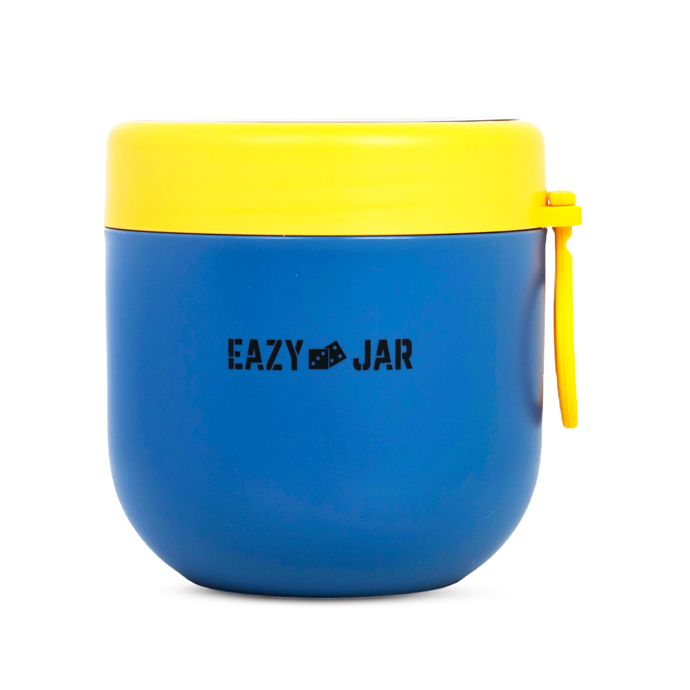Eazy Kids Steel Lunch Box With Folding Spoon Blue 800ml