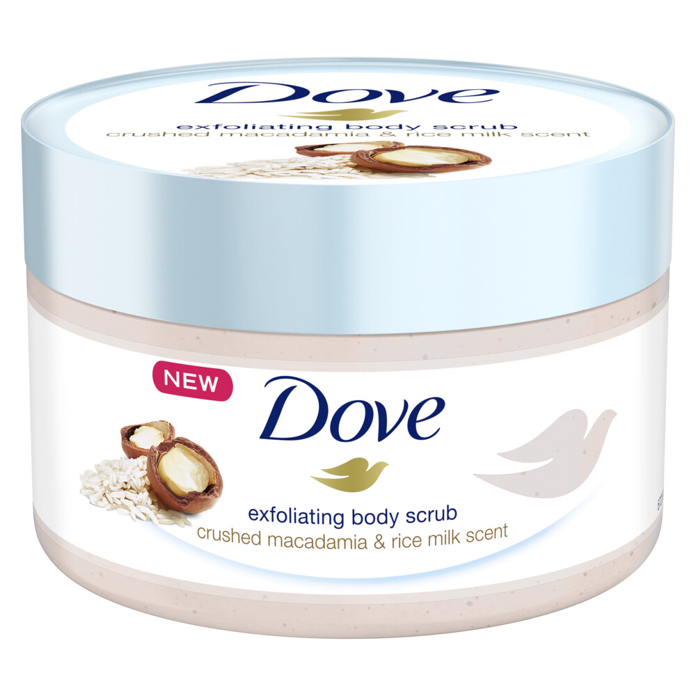 Dove Body Scrub With Macadamia & Ricemilk 225 Ml