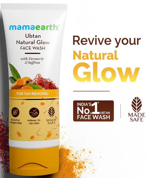 Mamaearth Ubtan Face Wash For Tan Removal, 100ml