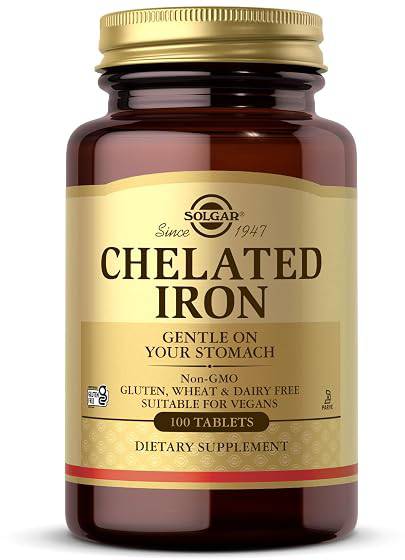 Solgar Chelated Iron 25 mg - 100 Tablets