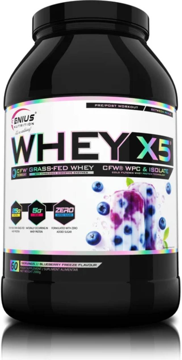 Genius Nutrition Whey X5 Blueberry Freeze - 60 Servings