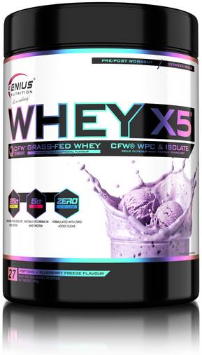 Genius Nutrition Whey X5 Blueberry Freeze 27 Servings