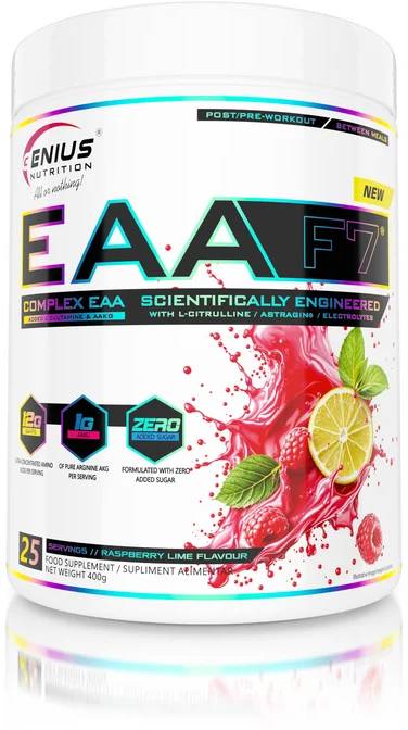 Genius Nutrition Eaa F7 & L-Citrulline Raspberry Lime - 400 gm