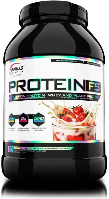 Genius Nutrition Protein F5 Strawberry&White Choc 60serv