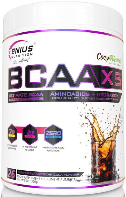 Genius Nutrition, Bcaa X5 American Cola, 26 Servings