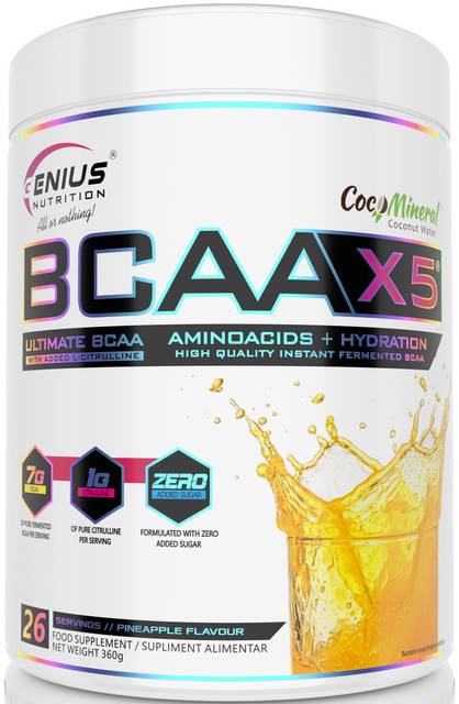 Genius Nutrition, Bcaa X5 Pineapple, 26 Servings
