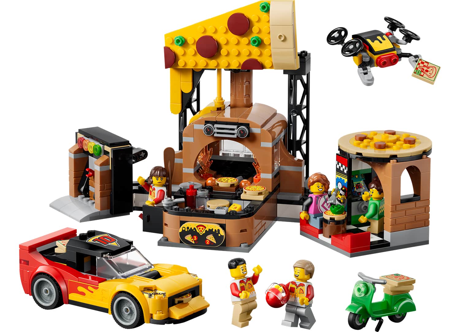 Lego Pizza Delivery Experience With Vehicles 6+