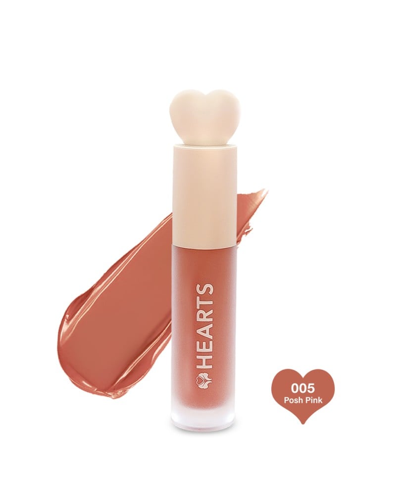 Hearts Liquid Matte Lipstick - 005 Posh Pink
