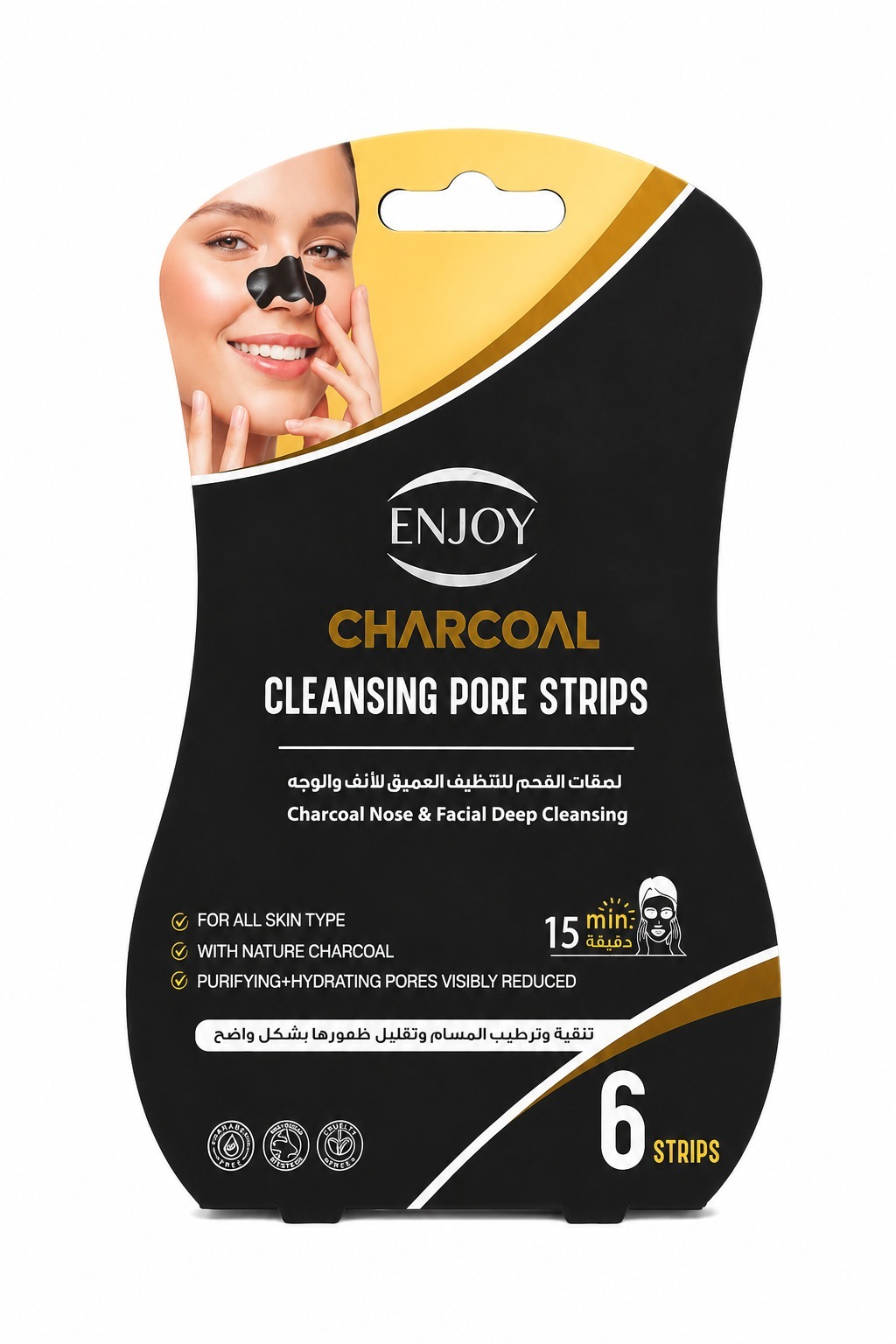 Enjoy Charcoal Nose Cleansing Strips - 6 Pieces