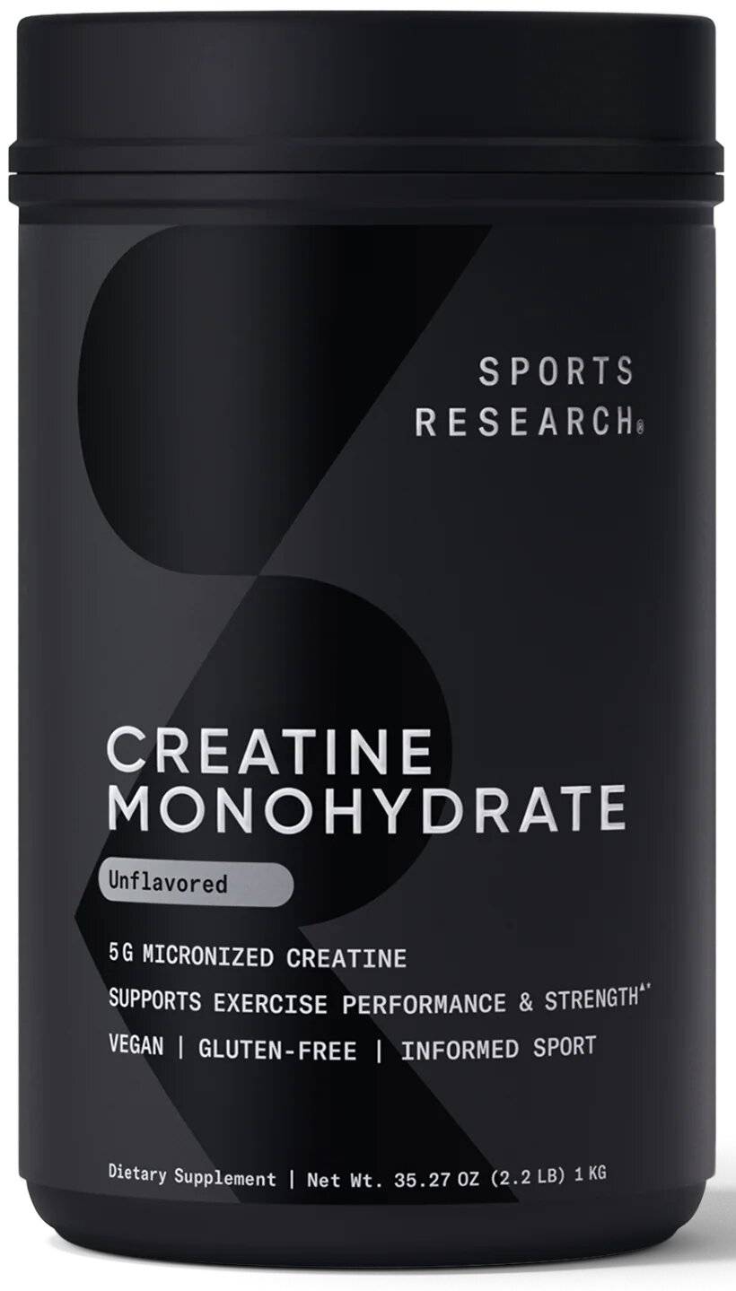 Sports Research, Creatine Monohydrate, Unflavored, 2.2Lb 1Kg