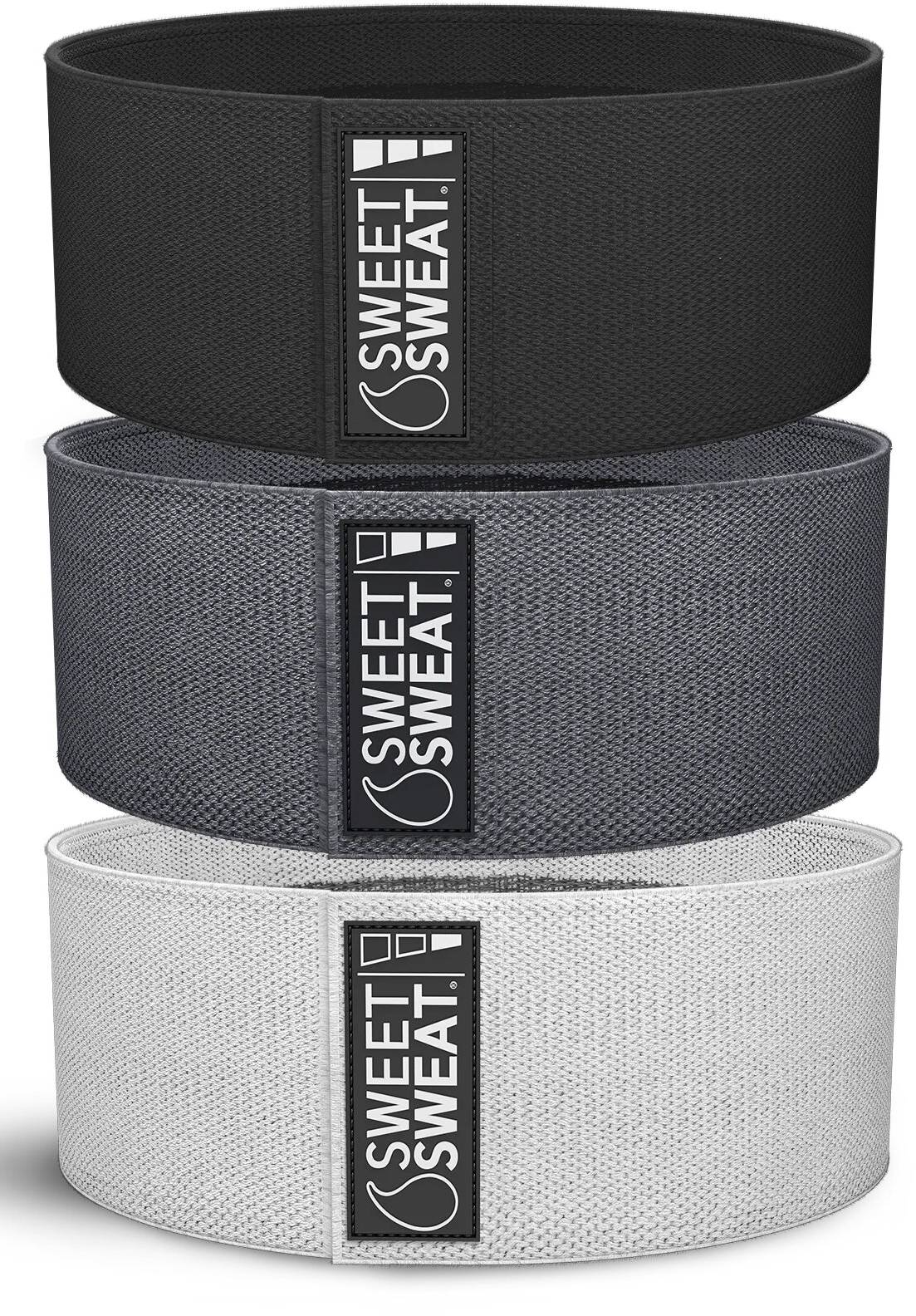 Sports Research, Sweet Sweat, Hip Bands, Gray, 3 Bands