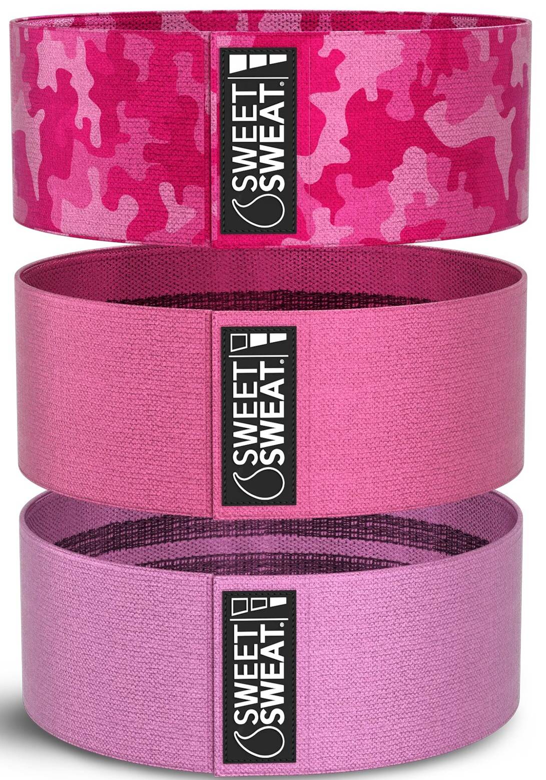 Sports Research, Sweet Sweat, Hip Bands, Pink, 3 Bands