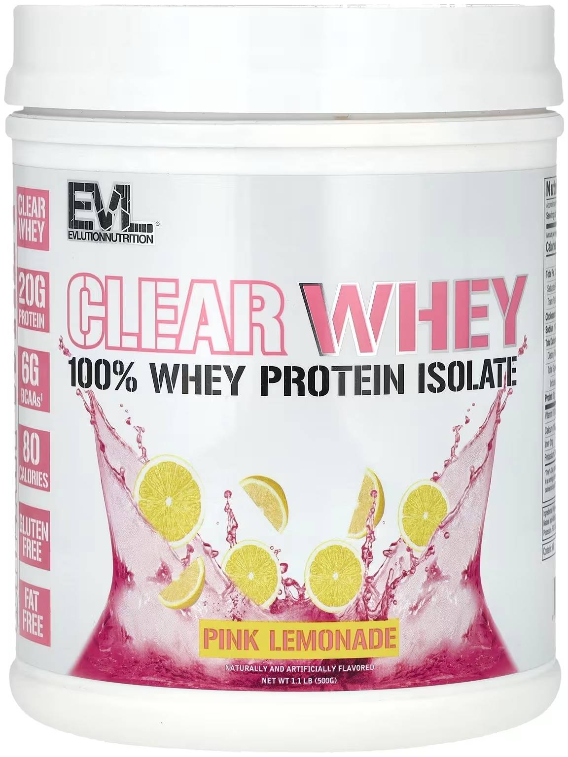 Evl, Clear Whey Pink Lemonade 1.1 Lb