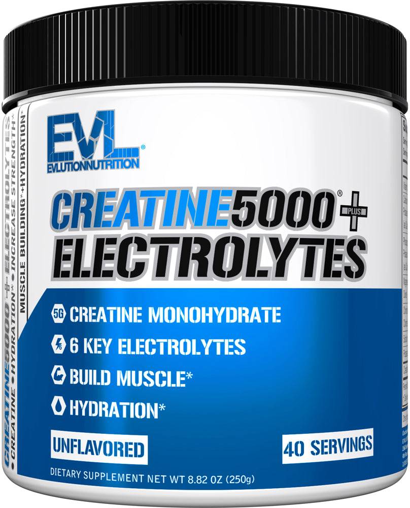 Evl, Creatine5000 +Electrolytes Unflavored 40 Serving (250G)