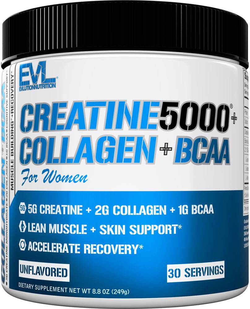 Evl, Creatine5000+Collagen+Bcaa Women Unflavored 30 Serving
